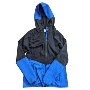 Columbia Full Zip Blue Quilted Lightweight Wind Breaker Rain Jacket Coat